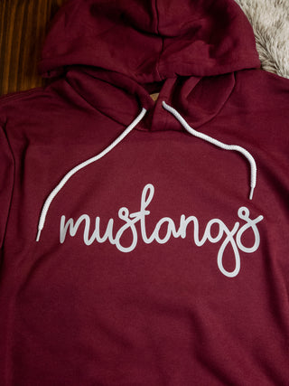 Mustangs Maroon Sponge Fleece Hoodie
