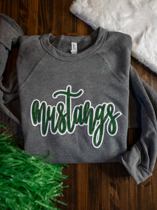 Mustangs Sparkle and Puff Crewneck Sweatshirt