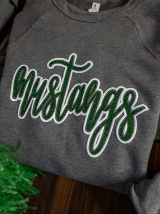 Mustangs Sparkle and Puff Crewneck Sweatshirt