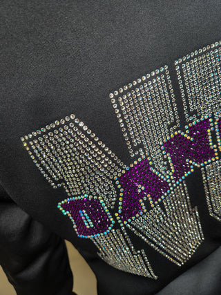 NU Dance Rhinestone Black Ladies Jacket