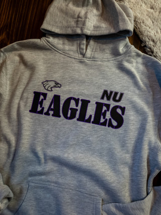 NU Eagles Athletic Gray Classic Hooded Sweatshirt