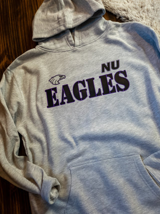 NU Eagles Athletic Gray Classic Hooded Sweatshirt