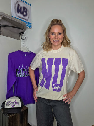 NU Eagles University Dyed Ivory Tee
