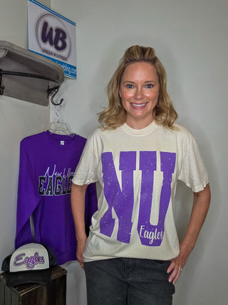 NU Eagles University Dyed Ivory Tee