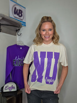 NU Eagles University Dyed Ivory Tee