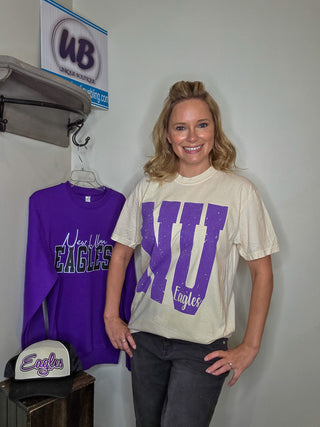 NU Eagles University Dyed Ivory Tee