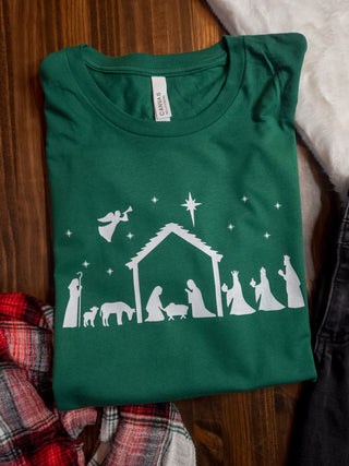 Nativity Scene Evergreen Tee