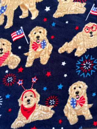 Patriotic Dogs Small Blanket