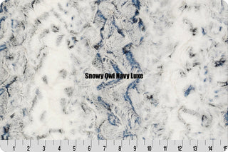 Navy Blue Snowy Owl Minky Blankets - Ready to Ship