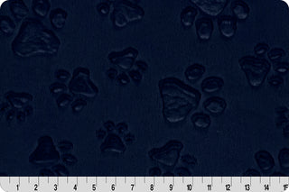 "PawSome" Paw Prints Blanket w/Paw Print Embossed Minky  -* Ready To Ship Sizes & Color Options