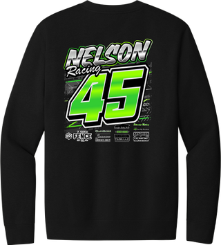 Nelson Racing Black Fleece Crewneck