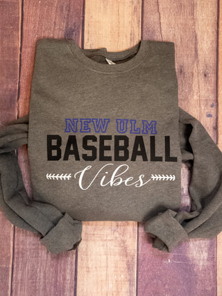 New Ulm Baseball Vibes Crewneck Sweatshirt