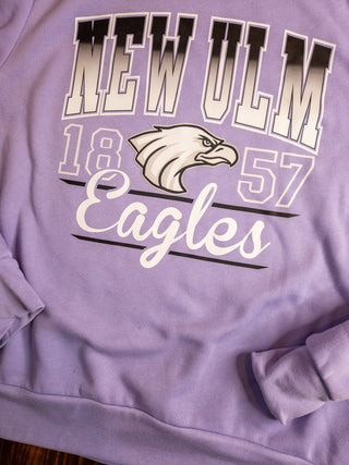 New Ulm Eagles Lavendar Casual Fleece Crewneck Sweatshirt