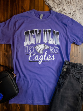 New Ulm Eagles Soft Wash Purple Cotton Tee