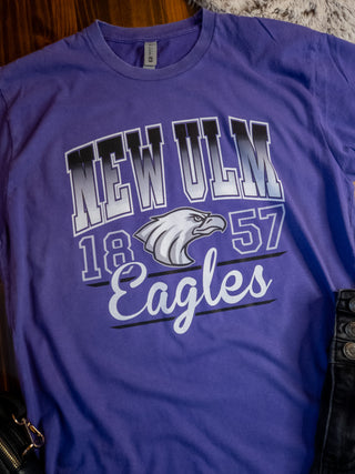 New Ulm Eagles Soft Wash Purple Cotton Tee