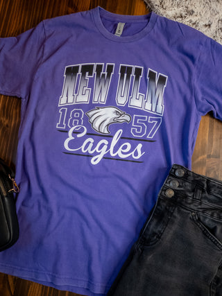 New Ulm Eagles Soft Wash Purple Cotton Tee