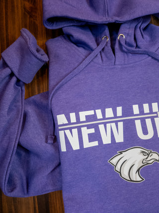 New Ulm Eagles Heather Purple Fleece Hooded Sweatshirt