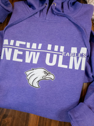 New Ulm Eagles Heather Purple Fleece Hooded Sweatshirt