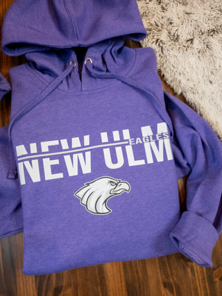 New Ulm Eagles Heather Purple Fleece Hooded Sweatshirt