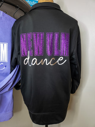 New Ulm Dance Black Full Zip Jacket - Purple Sparkle