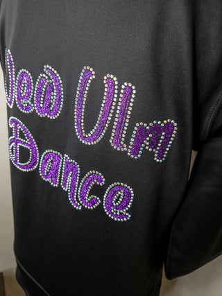 New Ulm Dance Rhinestone Black Moisture Wicking Fleece Jacket