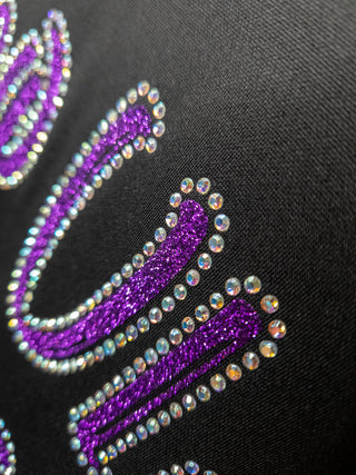 New Ulm Dance Rhinestone Black Moisture Wicking Fleece Jacket