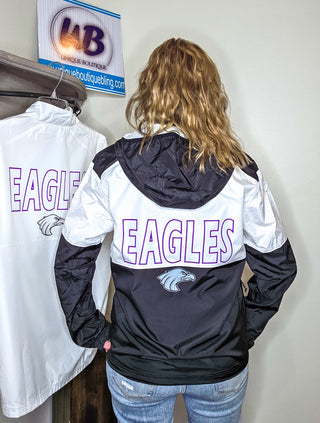 New Ulm Eagles Black And White Victory Series Hooded Jacket