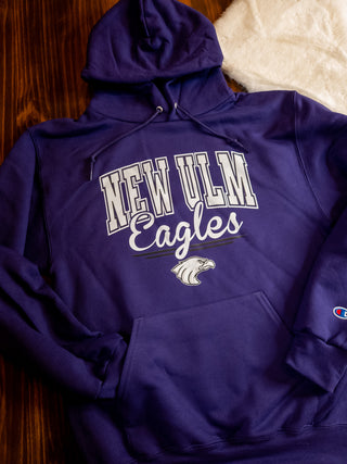 New Ulm Eagles Champion Powerblend Purple Hooded Sweatshirt