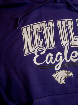 New Ulm Eagles Champion Powerblend Purple Hooded Sweatshirt