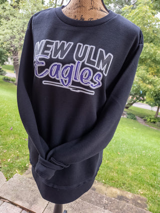 New Ulm Eagles Black Relaxed Crewneck