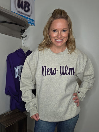 New Ulm Puff Champion Powerblend Oatmeal Crewneck Sweatshirt