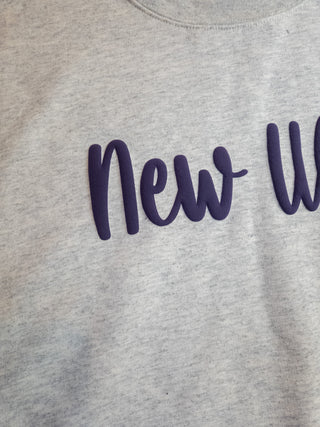 New Ulm Puff Champion Powerblend Oatmeal Crewneck Sweatshirt