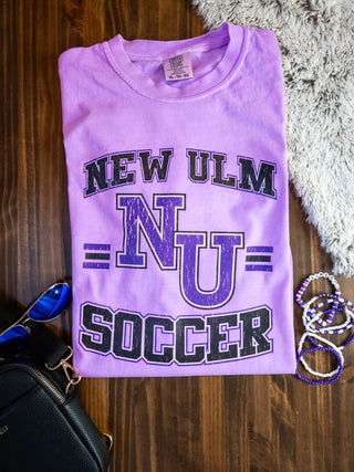 New Ulm Soccer Neon Violet Dyed Tee