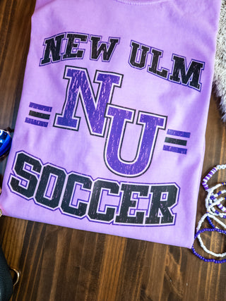 New Ulm Soccer Neon Violet Dyed Tee