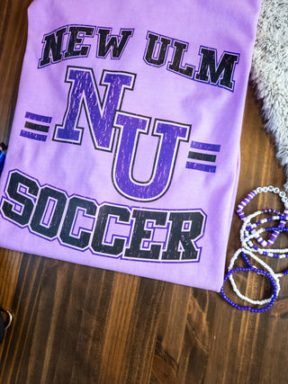 New Ulm Soccer Neon Violet Dyed Tee