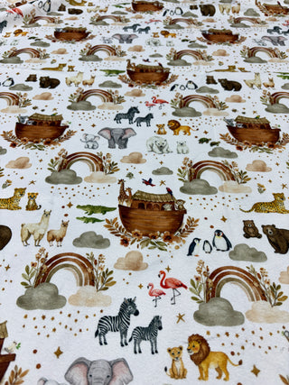 Noah's Ark Minky Blankets *Choose Size & Backing & Embroidery Customization