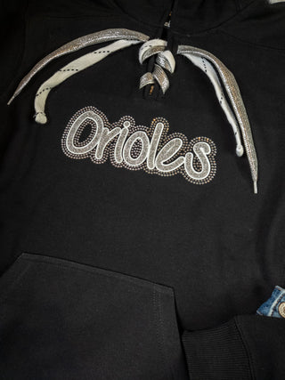 Orioles Rhinestone Lace-Up Hoodie