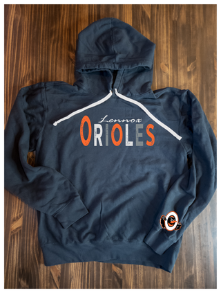 Lennox Orioles Dyed Black Fleece Hoodie