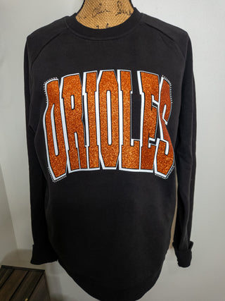 Orioles Rhinestone Cloud Fleece Crewneck Sweatshirt