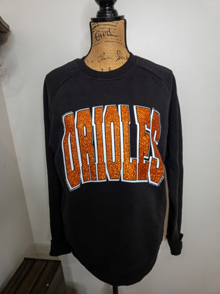 Orioles Rhinestone Cloud Fleece Crewneck Sweatshirt