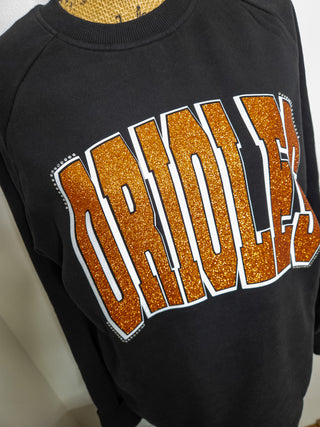 Orioles Rhinestone Cloud Fleece Crewneck Sweatshirt