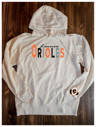 Lennox Orioles Dyed Ivory Fleece Hoodie