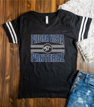 Panteraz State Dance Team Rhinestone Black Jersey Tee