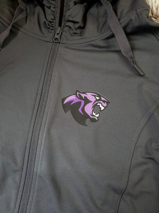 Panthers Charcoal Ladies Silhouette Stretch Jacket