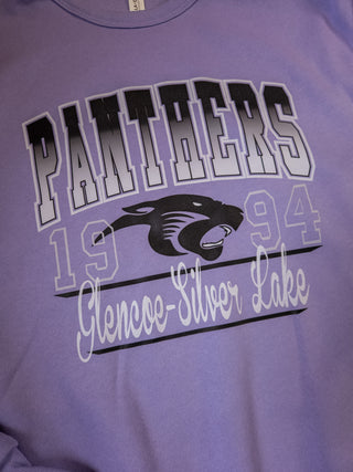 Panthers Legacy Lavendar Casual Fleece Crewneck Sweatshirt