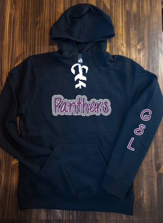 GSL Panthers Rhinestone Lace-Up Hoodie