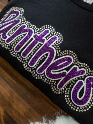 Panthers Rhinestone Black Tee