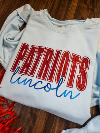 Patriots Lincoln Dyed Chambray Crewneck Sweatshirt