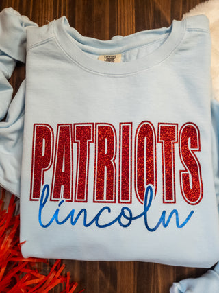 Patriots Lincoln Dyed Chambray Crewneck Sweatshirt