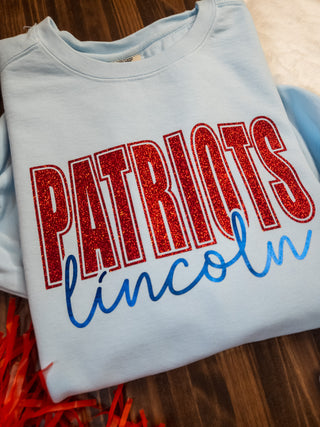 Patriots Lincoln Dyed Chambray Crewneck Sweatshirt